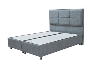Κρεβάτι Διπλό Με Αποθηκευτικό Χώρο Nicolle 828-00-096 208x162x130cm Grey