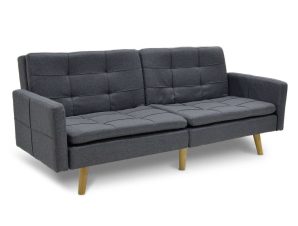 Καναπές-Κρεβάτι Flexible Σε Γκρι Σκούρο Ύφασμα 198X87X76Cm 035-000004