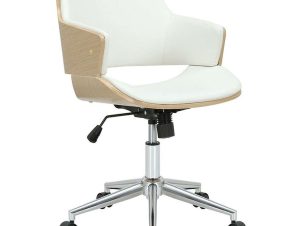 Καρέκλα Γραφείου Fern 106-000025 53x61x79/89cm White-Natural