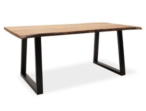 Τραπέζι Miles 113-000005 200x96x79cm Walnut-Black