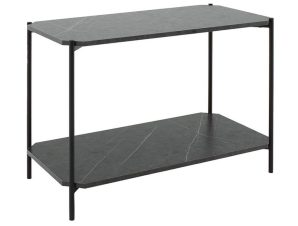 Τραπέζι Σαλονιού Mara 072-000066 80x40x55cm Marble Black