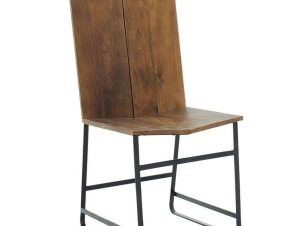Καρέκλα Elora 240-000005 45x45x100cm Walnut-Black