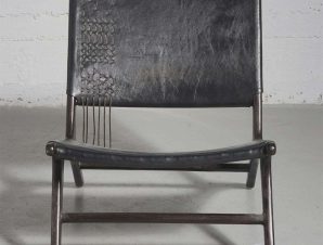 Καρέκλα Δερμάτινη Lounge 9900-1 81x65x72cm Black Supergreens