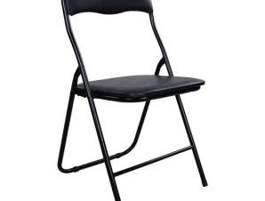 Καρέκλα Πτυσσόμενη Padma HM0044 38x47x82cm Pu Black