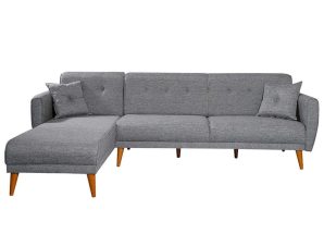 Καναπές – Κρεβάτι Γωνιακός Aria 867UNQ1410 277x175x86cm Dark Grey