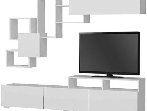 Σύνθεση Τηλεόρασης Stamatia 0212777 210×36,8×46,8cm White