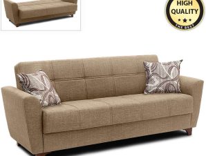 Καναπές – Κρεβάτι Με Αποθηκευτικό Χώρο Jason 0096293 216x85x91cm Beige-Light Brown