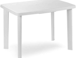 Τραπέζι Κήπου Faretto 0037814 100x68x72cm Πολυπροπυλένιο White Progarden