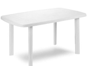 Τραπέζι Κήπου Faro 0037813 137x85x72cm Πολυπροπυλένιο White Progarden