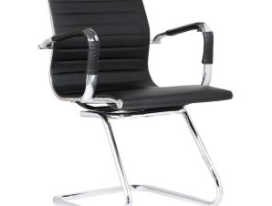 Καρέκλα Υποδοχής BF3300V Black EO277 54x59x95 cm Σετ 2τμχ