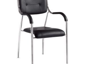 Καρέκλα Υποδοχής Alpha Black EO552 42x45x85 cm
