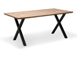 Τραπέζι Jeremy Megapap Mdf – μεταλλικό χρώμα ακακίας 140x80x75εκ. – MegaPap – 0212172