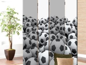 Μπάλες ποδοσφαίρου, Τεχνολογία – 3D, Παραβάν, 80 x 180 εκ. [Δίφυλλο]